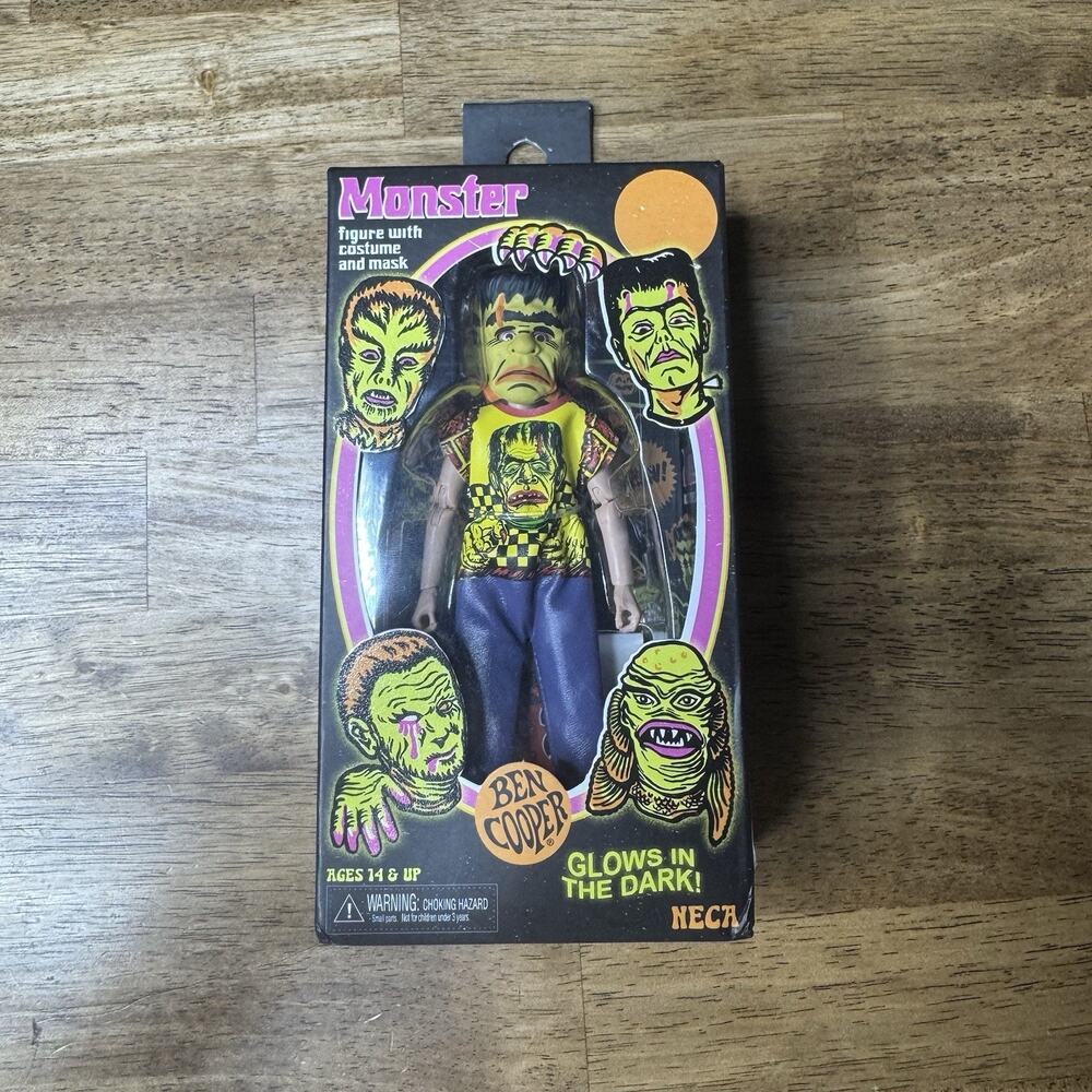 Ben Cooper NECA Frankenstein Figure 5.5" Costume Mask Glow EX-04 MIB